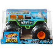 Hot Wheels Carrinho Monster Trucks Jeep Island 1:24 - Mattel