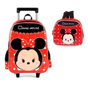Kit Mochila Com Rodas e Lancheira MINNIE TSUM  Maxlog (353021)