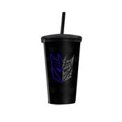 Copo com Canudo - Transformers Decepticons