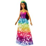 Barbie Dreamtopia Princesa Morena Vestido Estrelas - Mattel