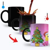 Caneca Magica Galinha Pintadinha Feliz Natal Personalizada 325ml