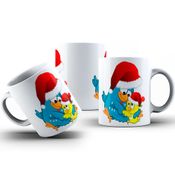 Caneca Polímero Natal Da Galinha Pintadinha Personalizada 325ml