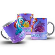 Caneca Polímero Galinha Pintadinha Feliz Natal Personalizada 325ml
