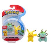 Boneco Pokemon Figura Pikachu e Bulbasauro 5cm - Sunny 2619