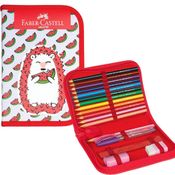 Estojo Escolar Porco Espinho Com 18 Itens - Faber Castell