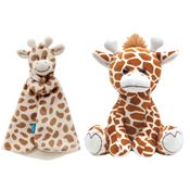 Pelucia Minha Girafinha e Naninha de Girafa BUBA Kit Presente