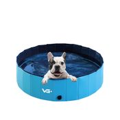 Piscina Para Cachorro Pets Dobrável Lisa Azul VG+