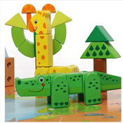 Floresta em Blocos 80 Peças - Dican - Brinquedo Educativo
