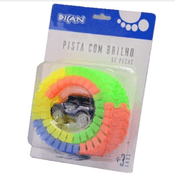 Pista Com Brilho 57 Peças - Dican- Brinquedo Educativo