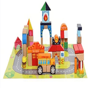 Cidade em Blocos 84 Peças - Dican - Brinquedo Educativo