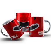 Caneca De Polímero Power Ranger Vermelho Personalizada 325ml