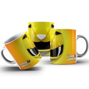 Caneca De Polímero Power Ranger Amarelo Personalizada 325ml