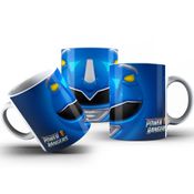 Caneca De Polímero Power Ranger Azul Personalizada 325ml