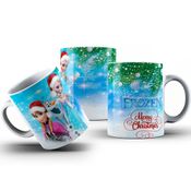 Caneca Polímero Frozen De Natal Personalizada 325ml