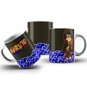 Caneca De Polímero Personagens Naruto Fundo Marrom Personalizada 325ml