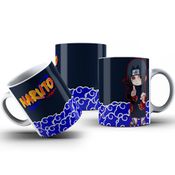 Caneca De Polímero Personagens Naruto Fundo Azul Escuro Personalizada 325ml