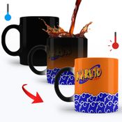 Caneca Magica Personagem Naruto Fundo Laranja Personalizada 325ml