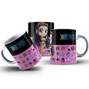 Caneca De Polímero One Piece Nico Robin Personalizada 325ml