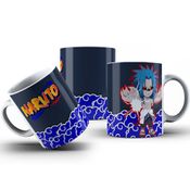 Caneca De Porcelana Personagens Naruto Fundo Preto 325ml Personalizada