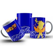 Caneca De Porcelana Personagens Naruto Fundo Azul Escuro 325ml Personalizada