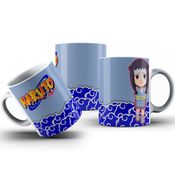 Caneca De Porcelana Personagens Naruto Fundo Azul 325ml Personalizada