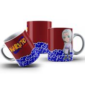 Caneca De Porcelana Personagens Naruto Fundo Vermelho 325ml Personalizada