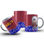 Caneca De Porcelana Personagens Naruto Fundo Vermelho 325ml Personalizada