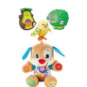 Kit Fisher-Price - Pelúcia de Atividades Cachorrinho e Conjunto de Animais Deliciosos