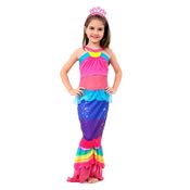 Fantasia Barbie Sereia Dreamtopia Com Tiara Infantil Feminina