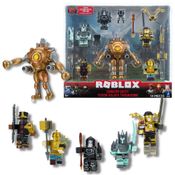 Boneco Roblox Set com 6 Missão Masmorra Goliath + Item Code