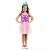 Fantasia Infantil Barbie Dreamtopia Dress Up Com Tiara