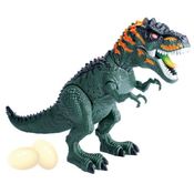 Dinossauro de Brinquedo que Anda Faz Sons e Bota Ovo Verde