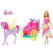 BARBIE FANTASIA PRINCESA COM CARRUAGEM - GJK53 - MATTEL