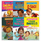 Pack: 6 Livros - Monteiro Lobato: O Saci, O Picapau Amarelo, Emília no País da Gramática, Caçadas de Pedrinho, Memórias de Emília, Reinações de Narizi