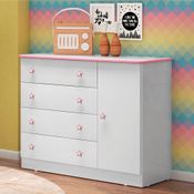 Cômoda Antigua Branco Rosa