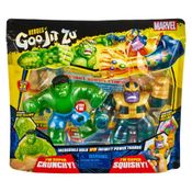 Figuras Elásticas - Disney - Marvel - Goo Jit Zu - Hulk vs Thanos - Super Elástico - Sunny