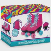 Patins Clássico Rosa 4 Rodas 33/34