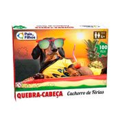 Quebra Cabeça Cachorro de Férias 100 Peças