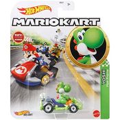Carrinho Metal Hot Wheels Mario Kart Yoshi Pipe Frame Mattel