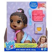 Boneca Baby Alive Hora da Papinha Negra Hasbro F2619