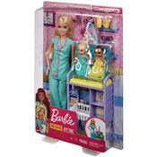 Playset e Boneca Barbie Profissões Barbie Pediatra Mattel