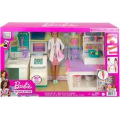 Boneca Barbie Playset Clinica Medica Mattel GTN61