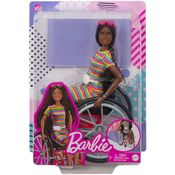 Boneca Barbie Fashionista Cadeira de Rodas Negra Mattel