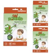 3 SAI MOSQUITO - REPELENTE NATURAL EM ADESIVO 0m+ BABYDEAS