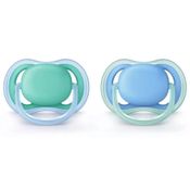 CHUPETA ULTRA SOFT DUPLA LISA 6-18M MENINO - PHILIPS AVENT