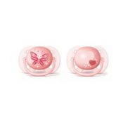 CHUPETA ULTRA SOFT DUPLA DECORADA 0-6M MENINA PHILIPS AVENT