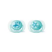 CHUPETA ULTRA SOFT DUPLA DECORADA 0-6M MENINO PHILIPS AVENT