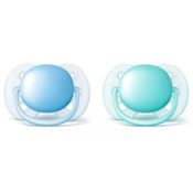 CHUPETA ULTRA SOFT DUPLA LISA 0-6M - MENINO - PHILIPS AVENT