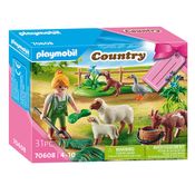 Playmobil Country Fazendeira com Animais 70608 Sunny