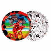 Prato Festa Ladybug De Papel Aniversário 12 Unidades